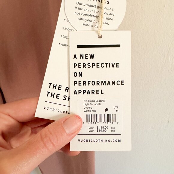 NWT Vuori Colorblock Light Terracotta Studio Leggings M - Picture 6 of 9